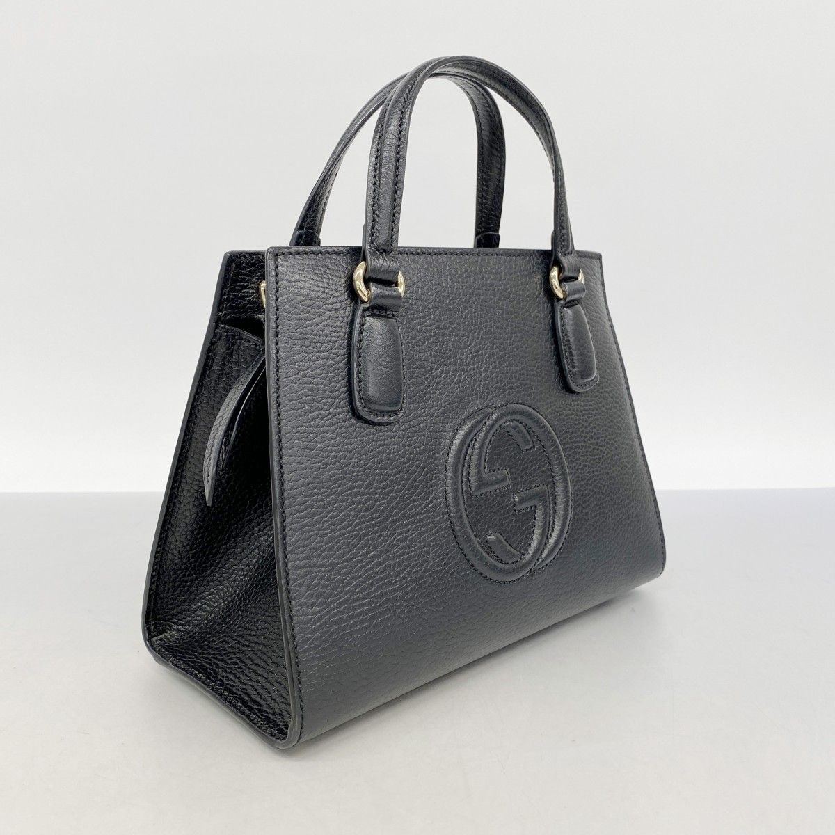 6ab1319-k】グッチ ハンドバッグ インターロッキングG 607722 レザー