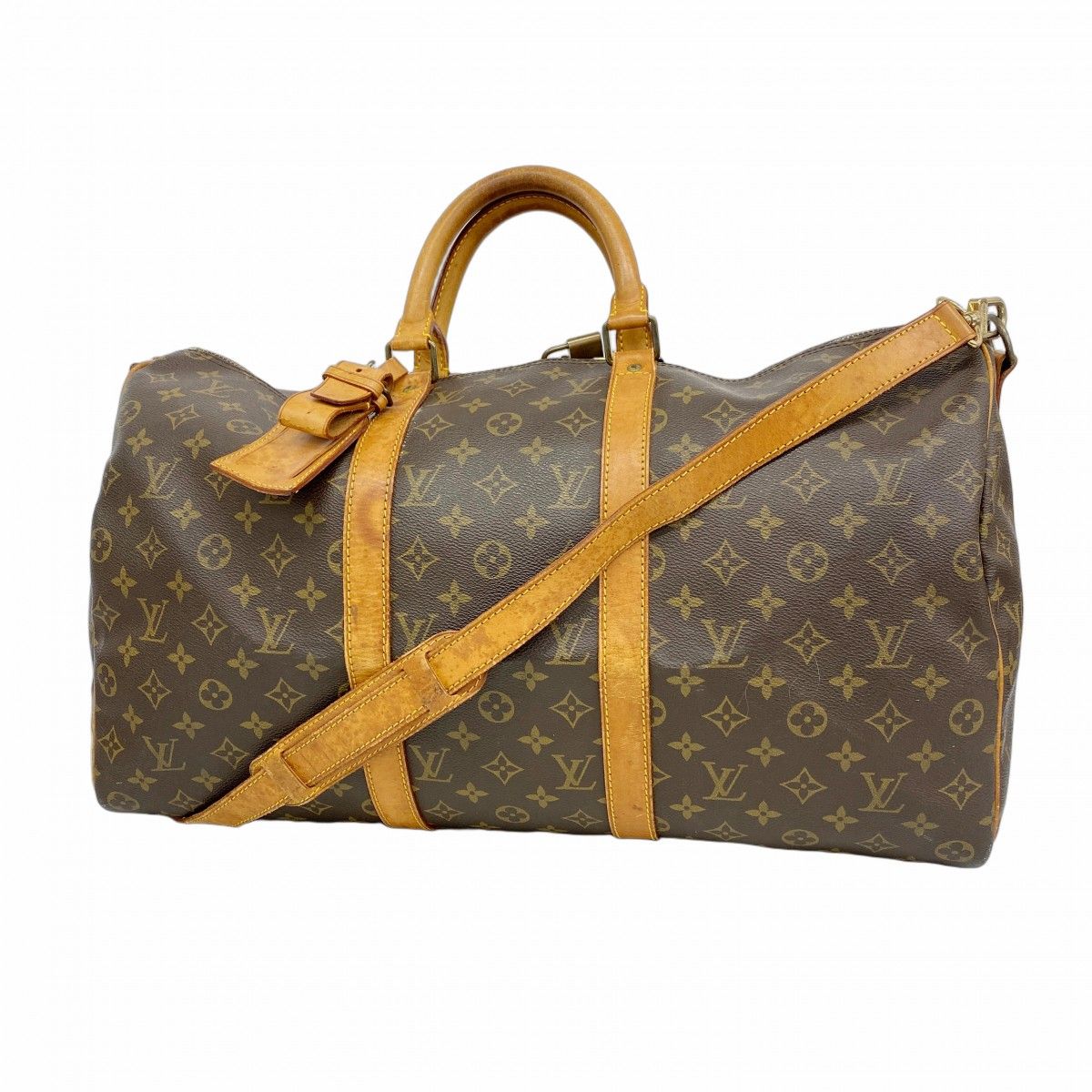 6ab1429】ルイヴィトン ボストンバッグ モノグラム キーポルバンド