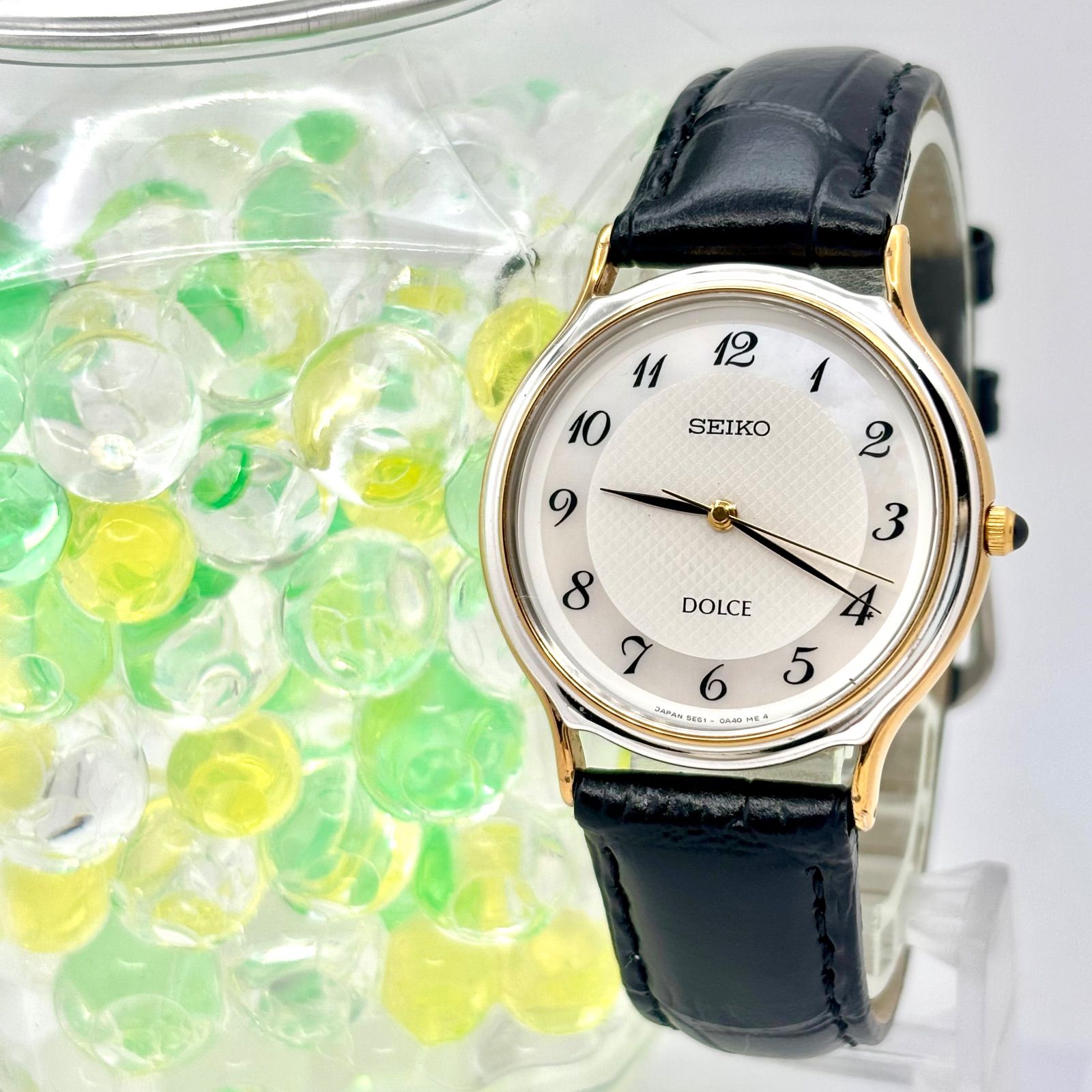 新品電池】SEIKO セイコー DOLCE ドルチェ シェル メンズ 腕時計 5E61