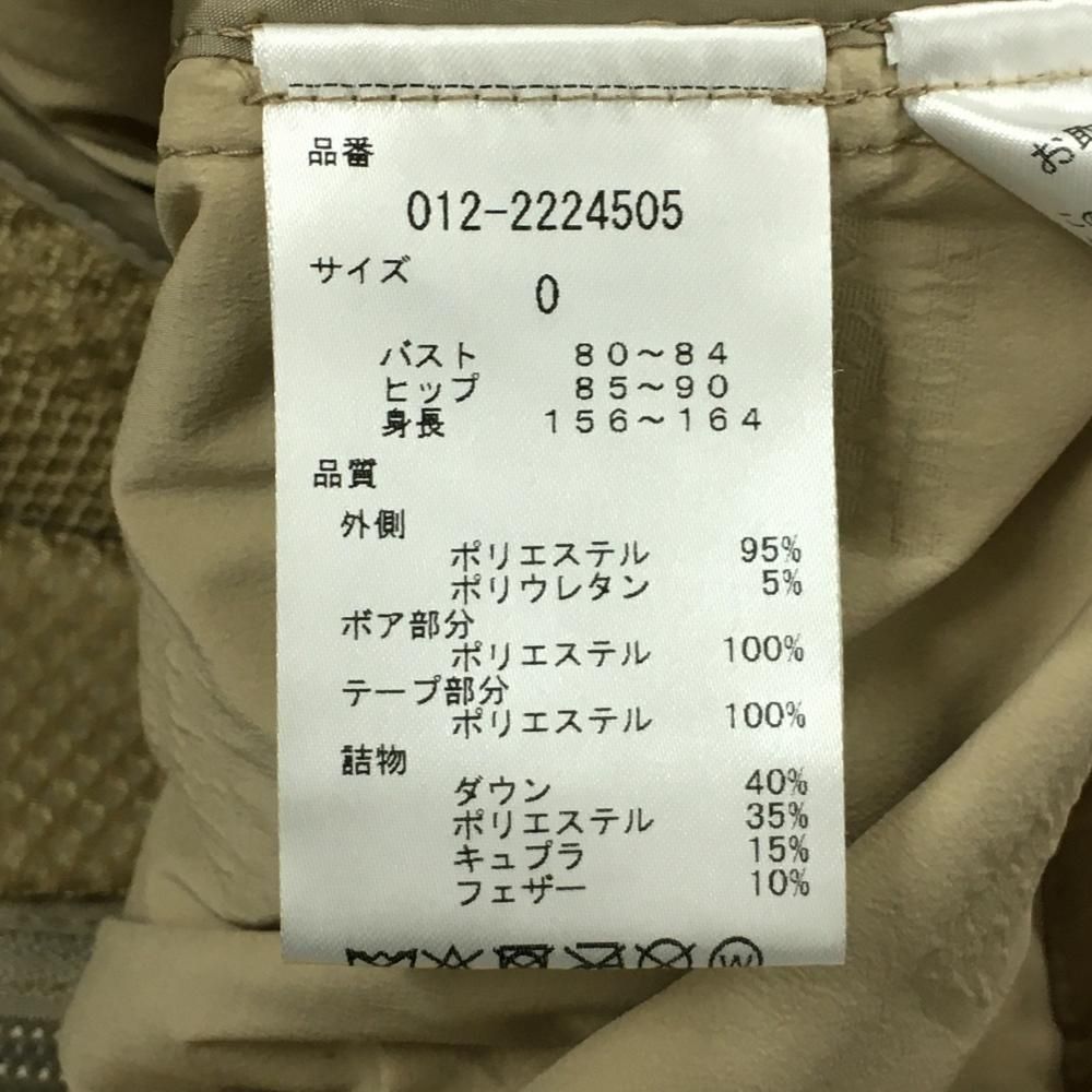 美品】ニューバランスゴルフ ダウンワンピース ベージュ×黒 ロゴ地模様