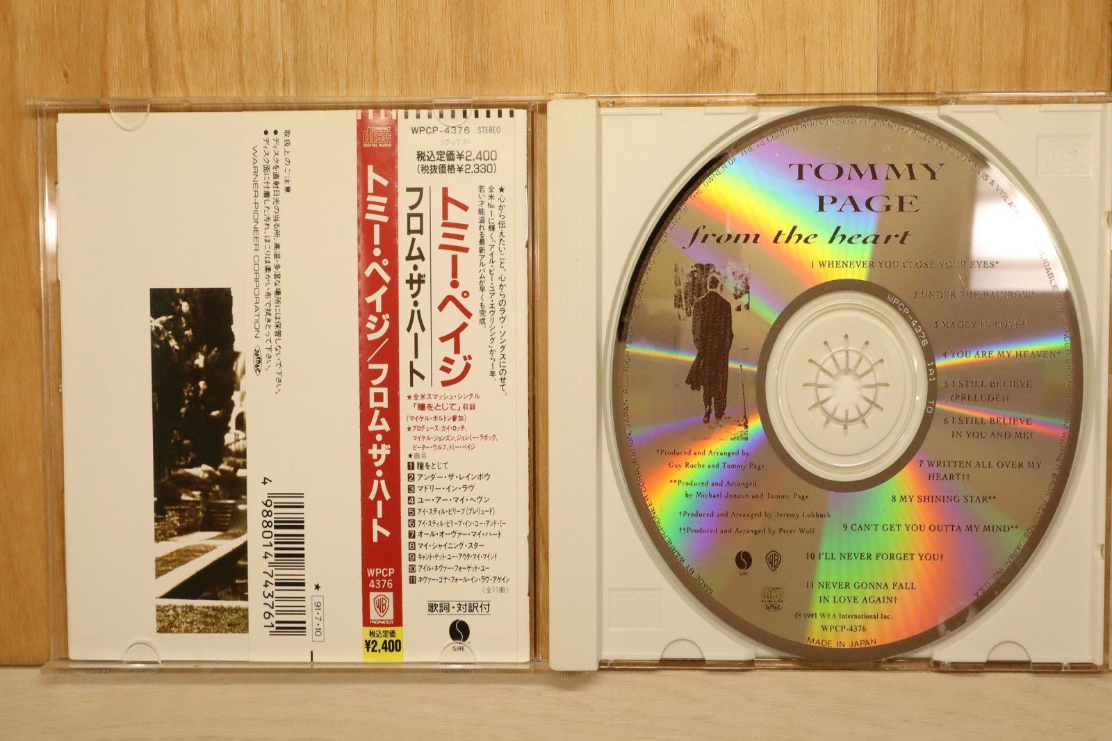 国内盤CD☆トミー・ペイジ/TOMMY PAGE□ フロム・ザ・ハート