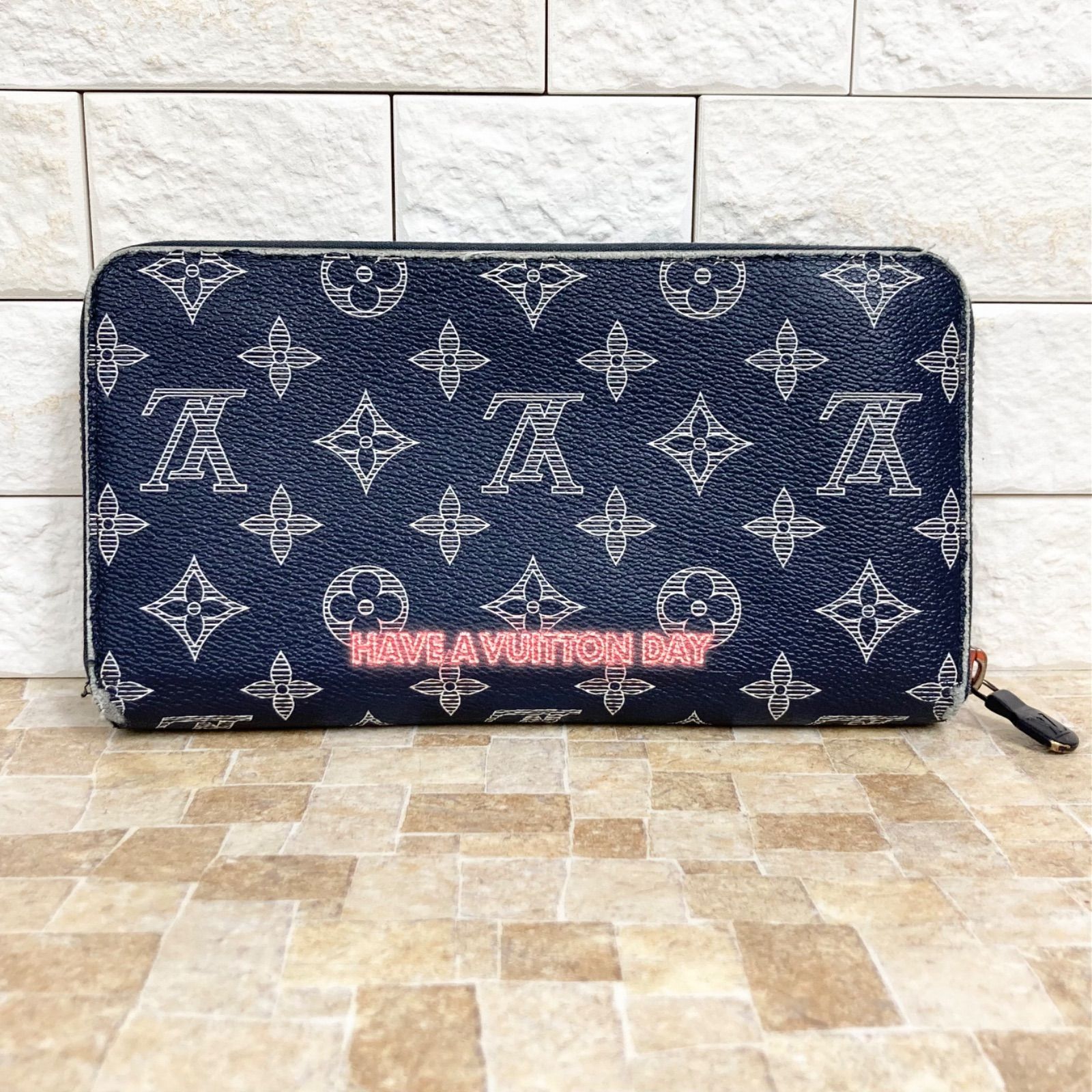 ルイヴィトン LOUIS VUITTON ジッピー オーガナイザー M62931 モノグラム アップサイドダウン インク トラベルケース 長財布 モノグラムキャンバス ネイビー 訳あり】LOUIS VUITTON ルイヴィトン ジッピーオーガナイザー M62931