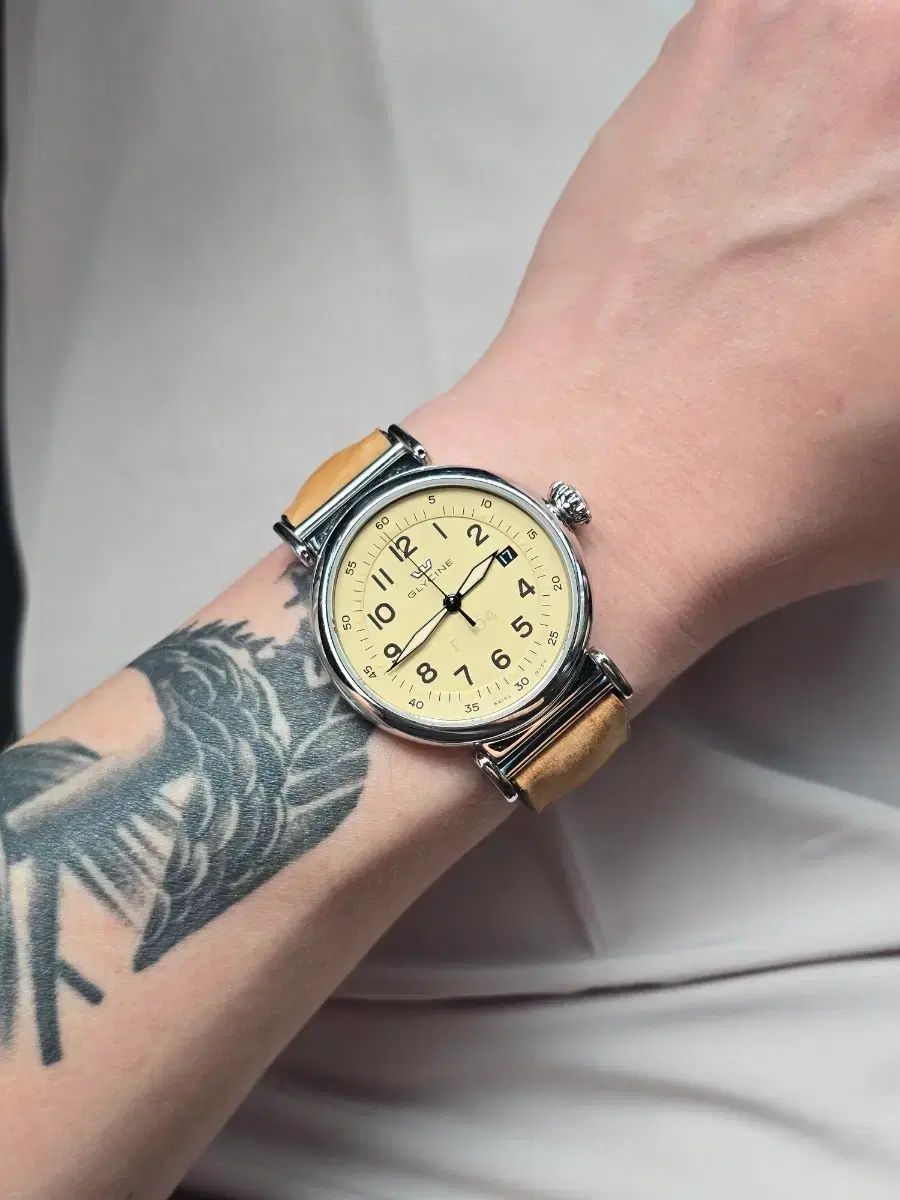  GLYCINE F104 40mm クルーネック 自動巻き時計 腕時計(アナログ)