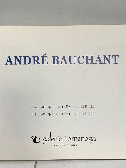 図録 ANDRE BAUCHANT アンドレ・ボーシャン展 2006年 ギャルリーためな