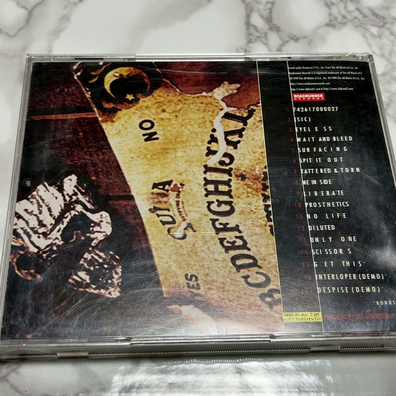Slipknot スリップノット Slipknot CD アルバム ロードランナー 1999年 