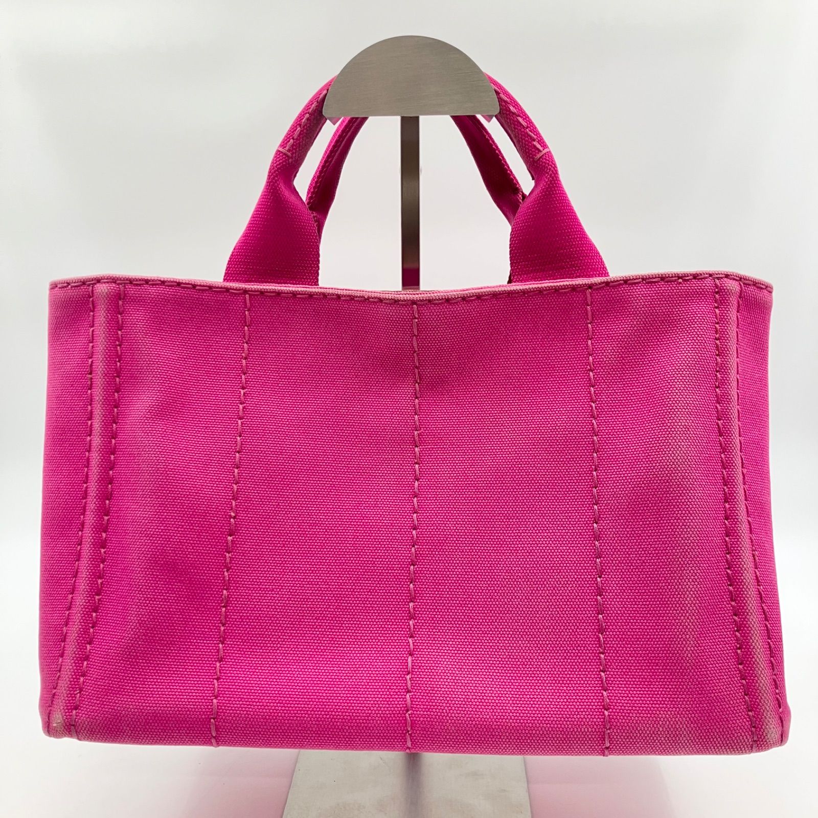 プラダ カナパ ミニ ハンドバッグ ピンク キャンバス レディース PRADA 【中古】 IV2 PRADA プラダ カナパ ミニカナパ トートバッグ ハンドバッグ