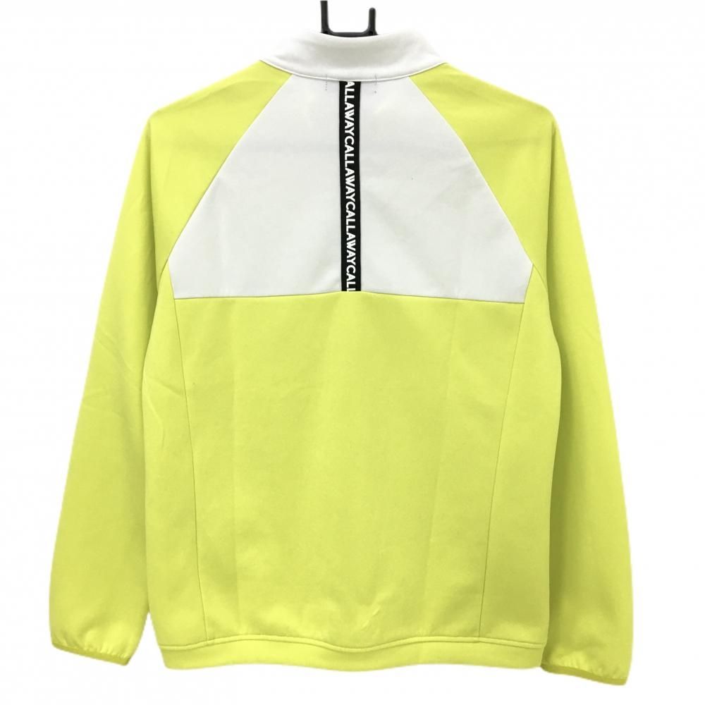 美品】キャロウェイ ジャケットブルゾン イエローグリーン×白