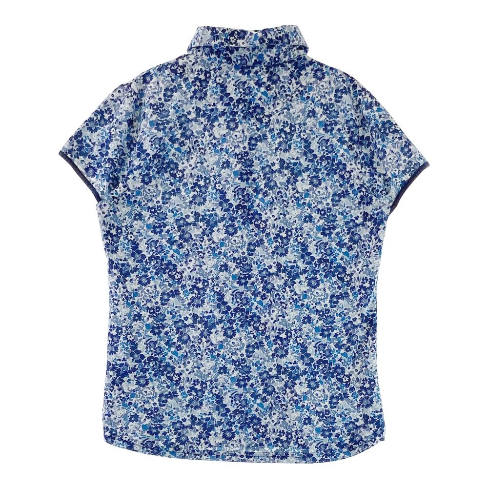 サイズ：M CALLAWAY キャロウェイ 半袖ポロシャツ 花柄 ネイビー系