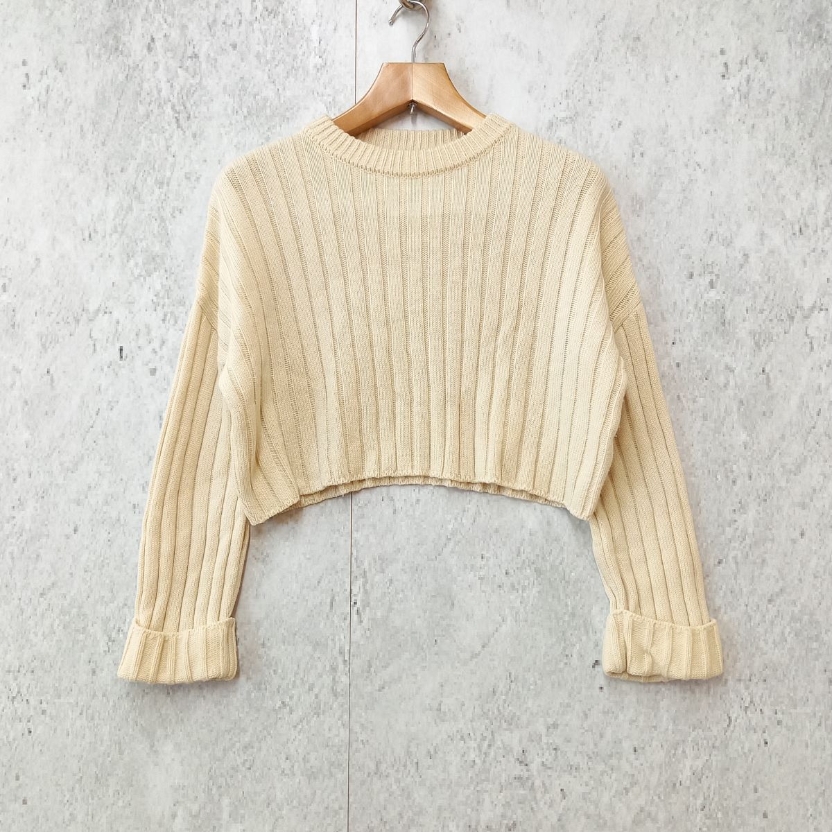 PUBLIC TOKYO パブリックトウキョウ ショート ワイド リブニット 
