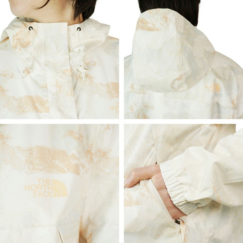 ノースフェイスTHE NORTH FACEレディース ジャケットW PRINT ANTORA PARKAウィメンズ プリント アントラ パーカーAPCTICCYNCMPRNT(ベージュマルチプリント)女性用 ライトアウター 総柄 滲み 淡色 ノースフェイスTHE NORTH FACEレディース ジャケットW PRINT ANTORA