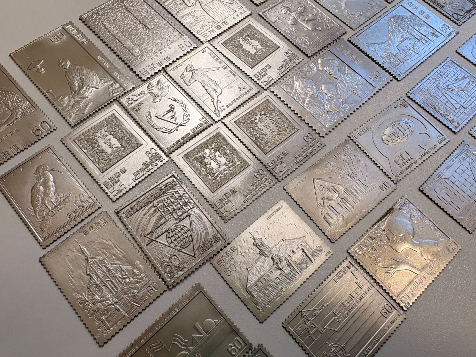 まとめ売り】純銀 切手コレクション 20～130円 計47枚（管理