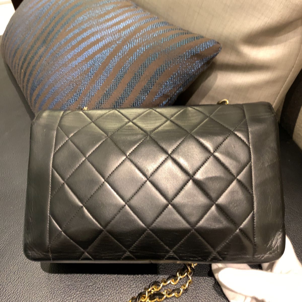 ◎本物 美品 CHANEL ダイアナ ターンロック マトラッセ ラムスキン
