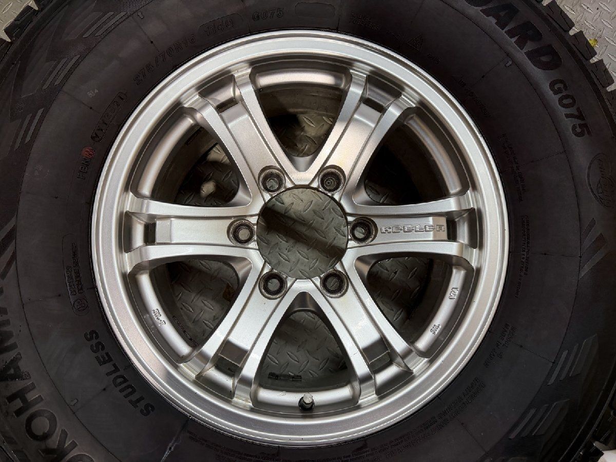 タイヤ、ホイール 【YOKOHAMA G075 265/70R16】スタッドレス【Weds 