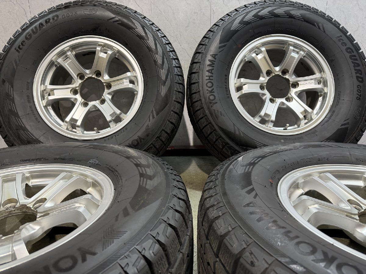 【YOKOHAMA G075 265/70R16】スタッドレス【Weds KEELER 16インチ 7J6HPCD139.7+5】21年製 バリ溝 ハイラックスサーフ プラド等　(MTR172) クレジットカード QRコード決済可能 YOKOHAMA G075 275/70R16】スタッドレス【Weds KEELER 16インチ