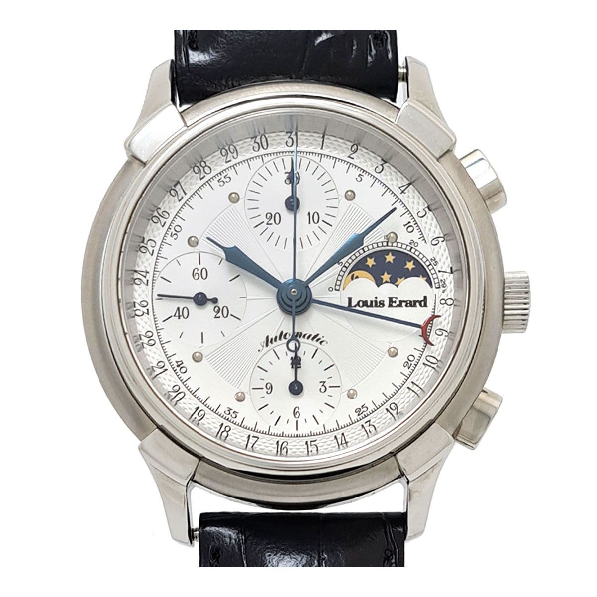 ルイエラール クロノグラフ ムーンフェイズ 78790 自動巻き ステンレススティール メンズ Louis Erard 時計