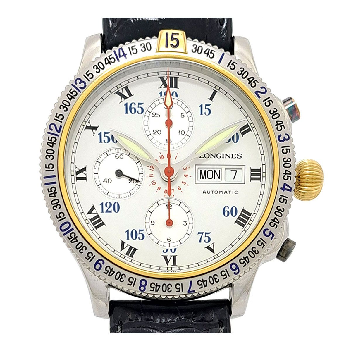 ロンジン リンドバーク クロノグラフ L2 618 5 自動巻き ステンレススティール メンズ LONGINES 時計