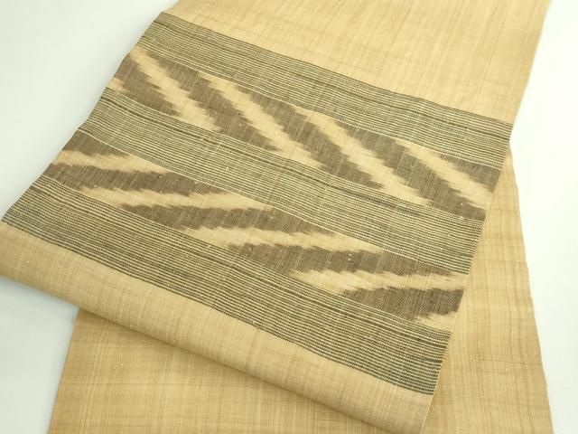 平和屋本店＊極上 夏物 芭蕉布 手積み芭蕉糸100％ 九寸名古屋帯 証紙