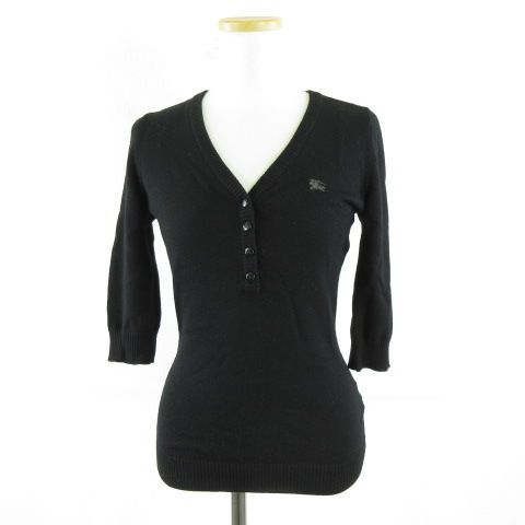 バーバリーブルーレーベル BURBERRY BLUE LABEL ニット ヘンリーネック