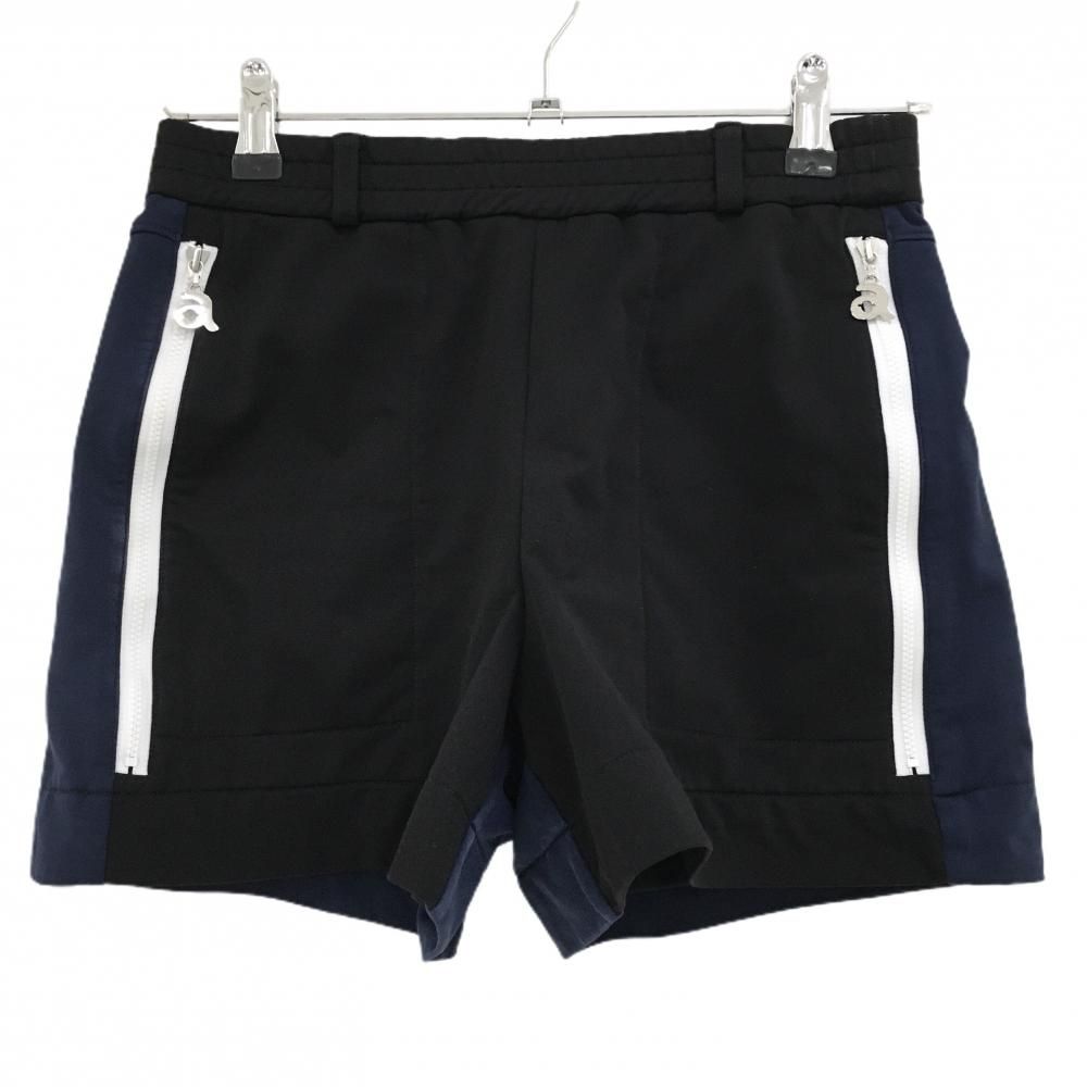 超美品】アルチビオ ショートパンツ 黒×ネイビー ウエストゴム