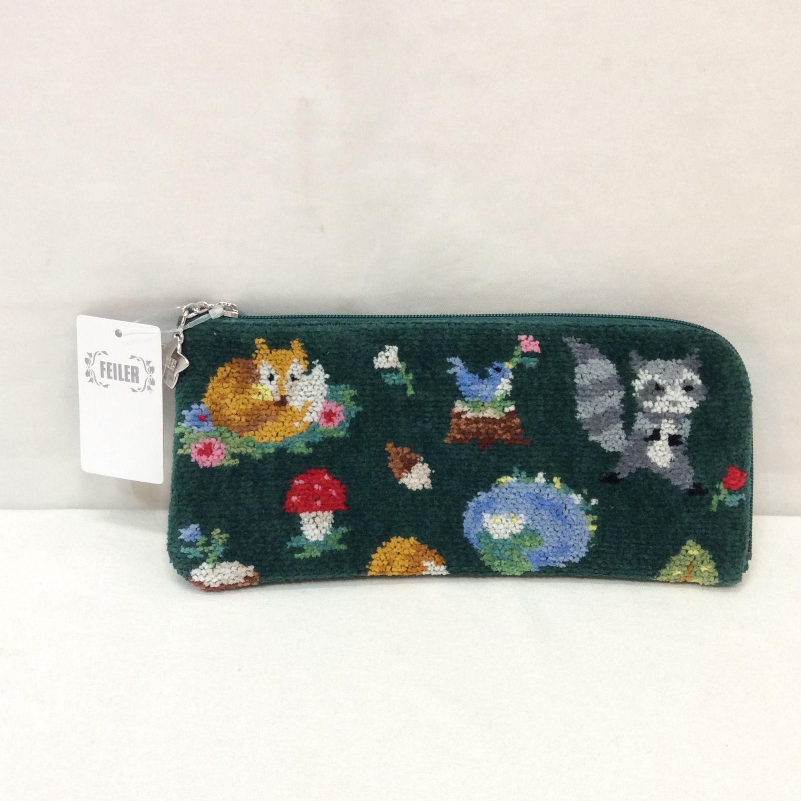 新品☆FEILER フェイラー インザフォレスト デザインポーチ グリーン 