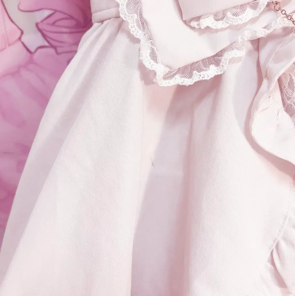 リズリサ フロント ビッグカシュクール セットアップ ピンク 量産型