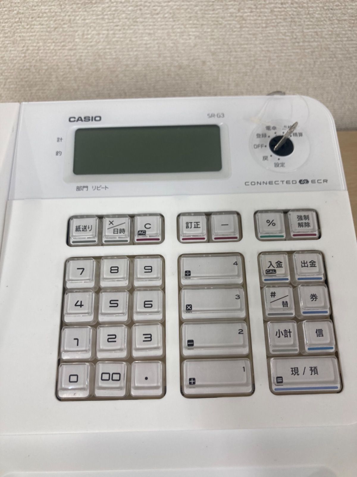 ￥4 通電 済み CASIO デジタルタイムレコーダー カシオ レジスター SR G 3 WE 電化製品