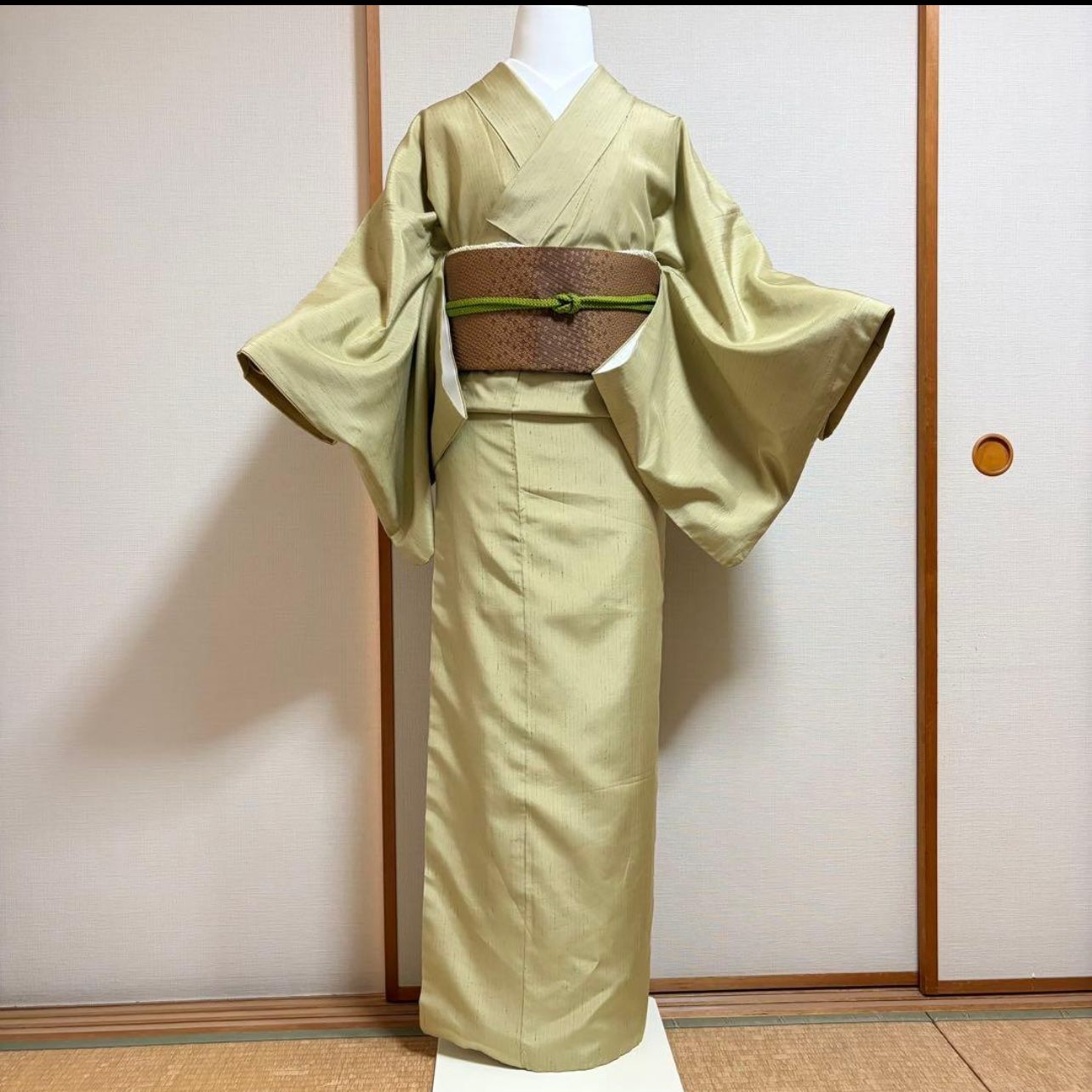 未使用近い 美品 袷 正絹 紬 ぜんまい紬系 小紋 フルセット - メルカリ