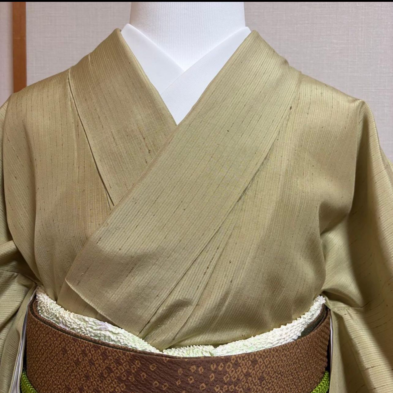 未使用近い 美品 袷 正絹 紬 ぜんまい紬系 小紋 フルセット - メルカリ