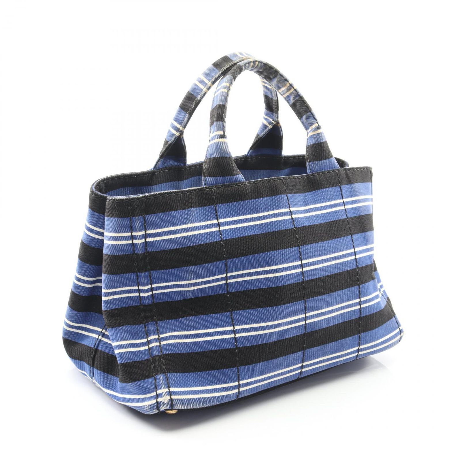 プラダ PRADA トートバッグ CANAPA カナパ ブルー/ブラック キャンバス
