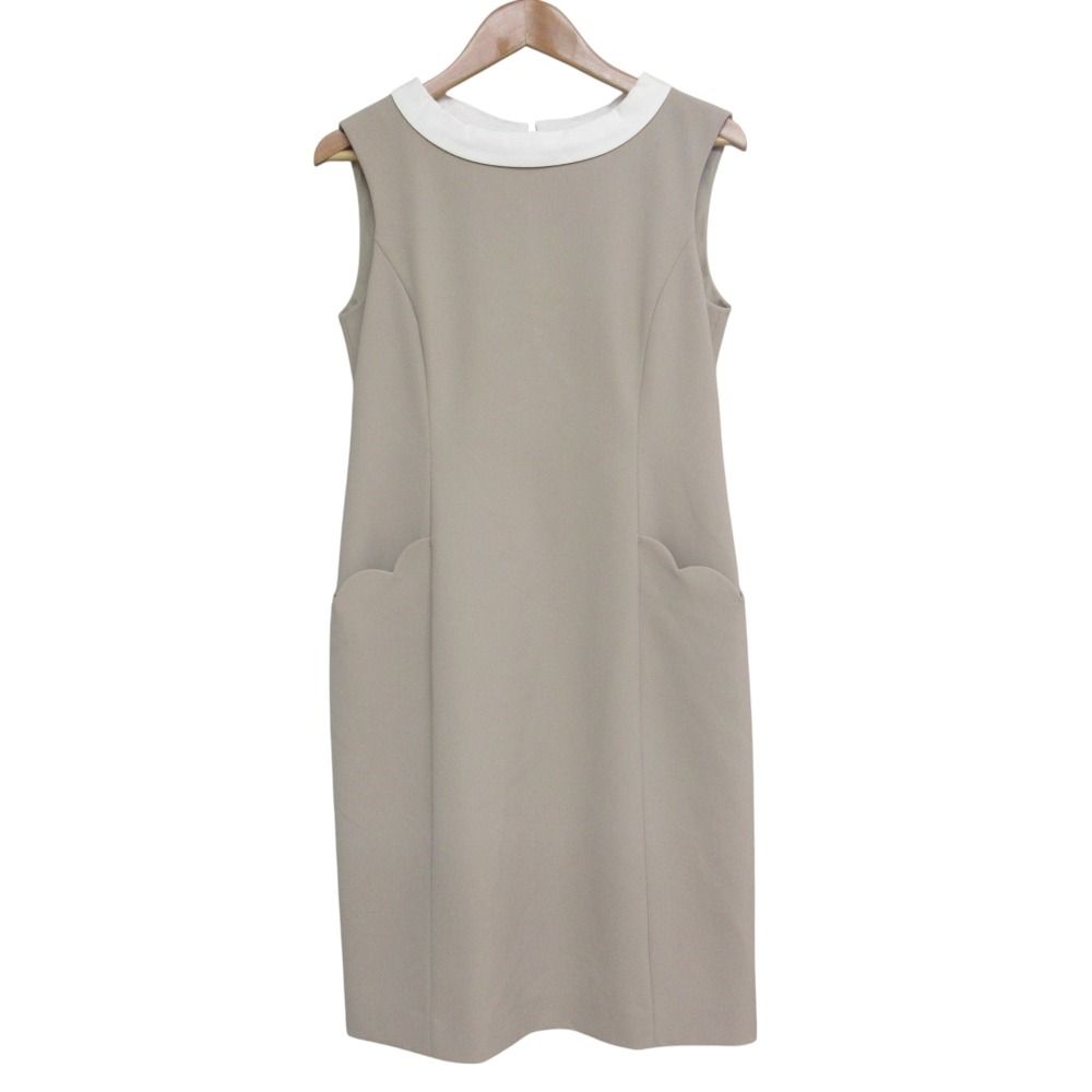 美品 FOXEY NEW YORK フォクシーニューヨーク 白襟付き ノースリーブ