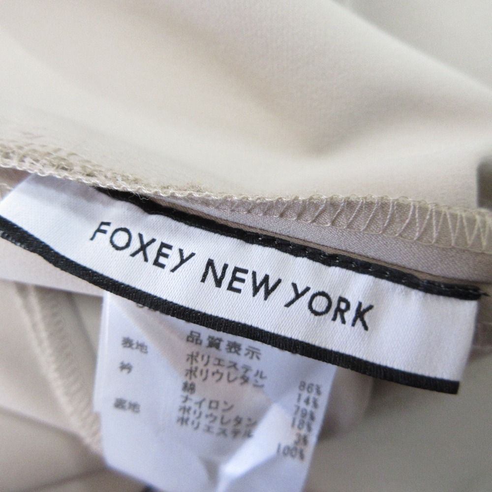 美品 FOXEY NEW YORK フォクシーニューヨーク 白襟付き ノースリーブ