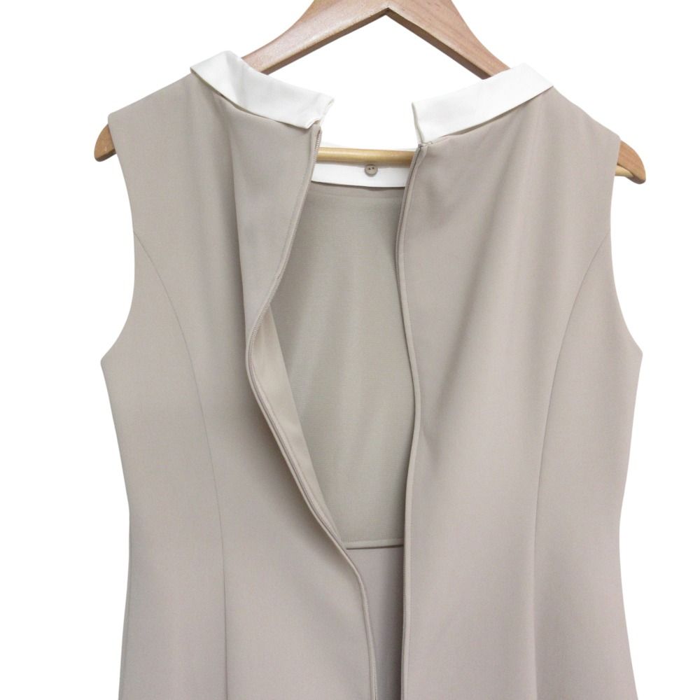 美品 FOXEY NEW YORK フォクシーニューヨーク 白襟付き ノースリーブ