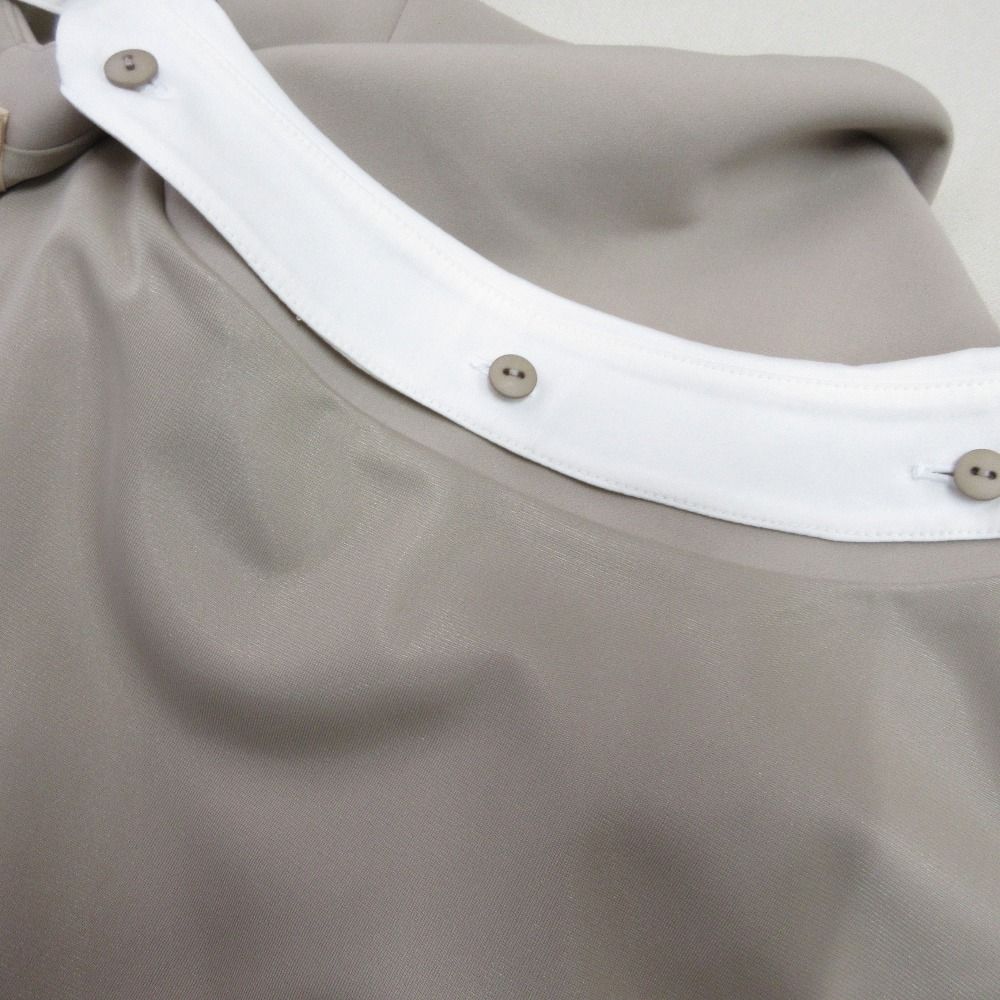 美品 FOXEY NEW YORK フォクシーニューヨーク 白襟付き ノースリーブ