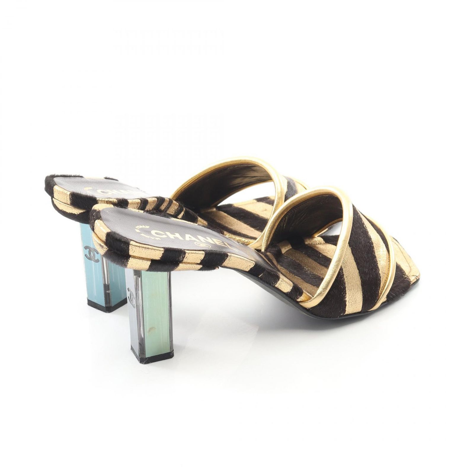 CHANEL（シャネル） ココマーク レザー ミュール サンダル イタリア CHANEL シャネル レザー ココマーク サンダル ヒール - メルカリ