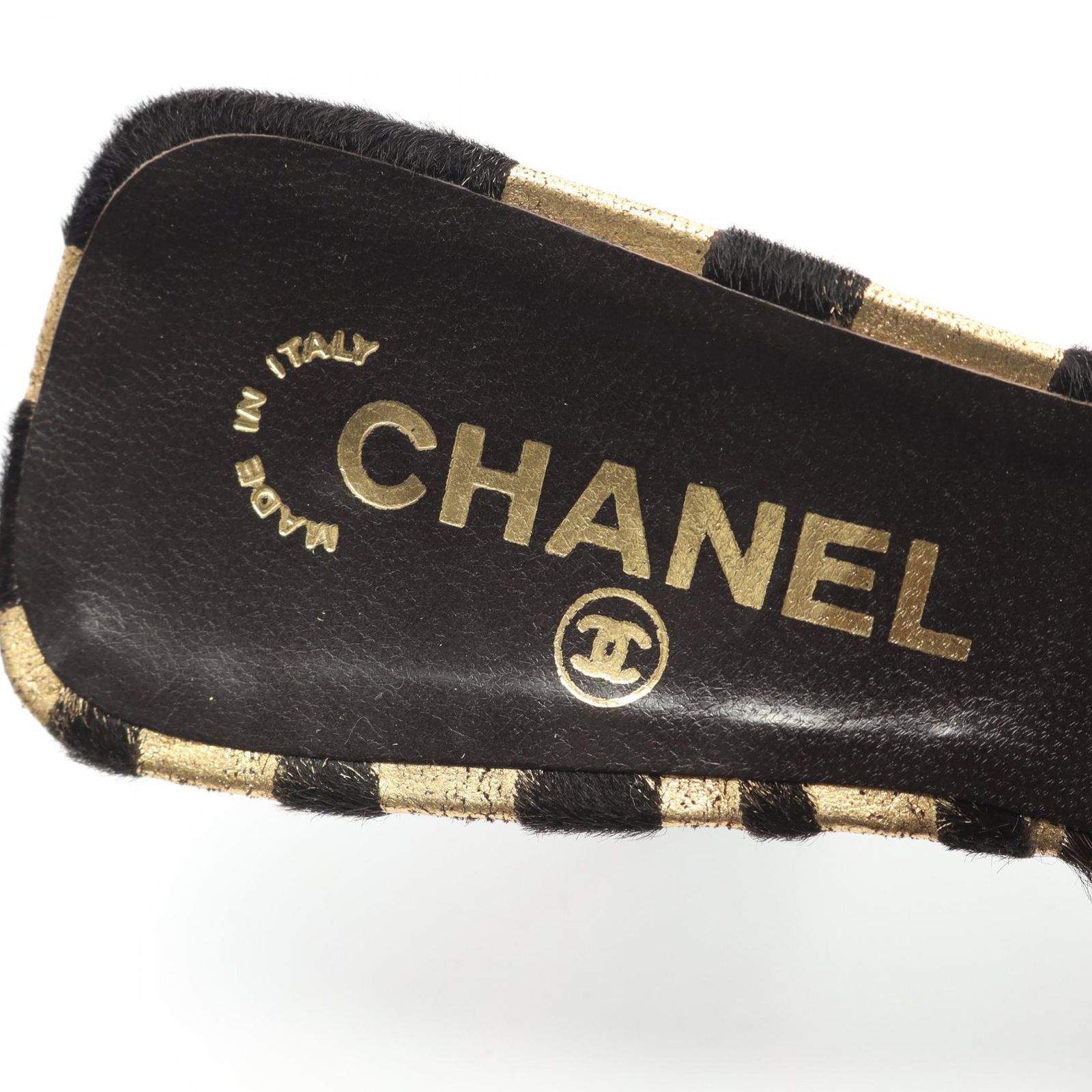 CHANEL（シャネル） ココマーク レザー ミュール サンダル イタリア CHANEL シャネル サンダル ココマーク ヒール ミュール 21 5cm｜Yahoo