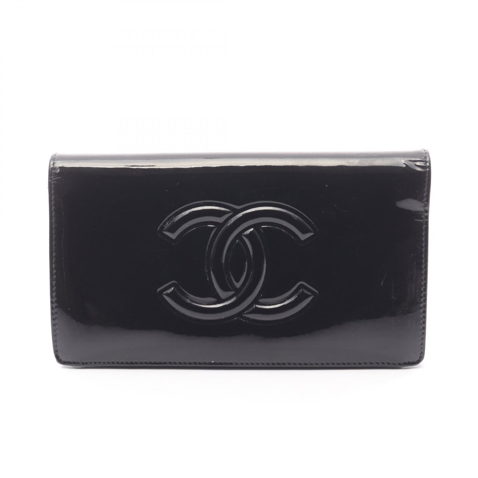 シャネル CHANEL 二つ折り長財布 カメリア メイクパレット A46074