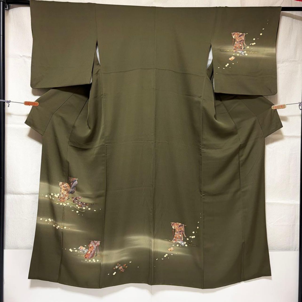 未使用近い 美品 袷 正絹 友禅 やまと 訪問着 フルセット 裄68.5