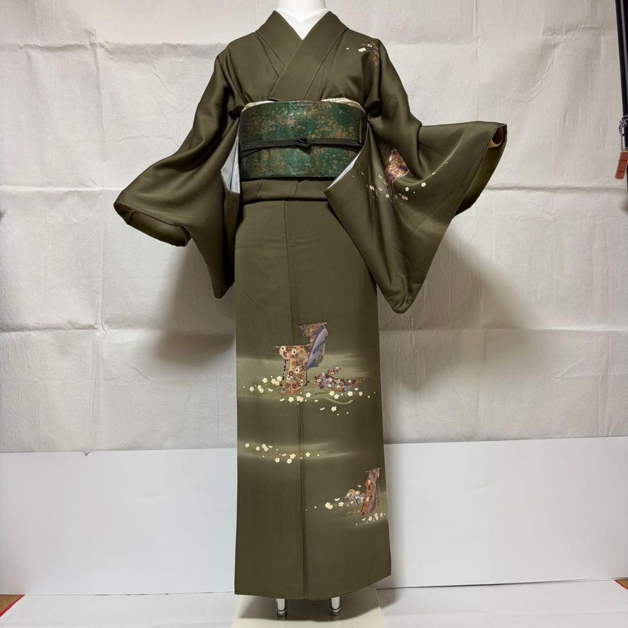 未使用近い 美品 袷 正絹 友禅 やまと 訪問着 フルセット 裄68.5