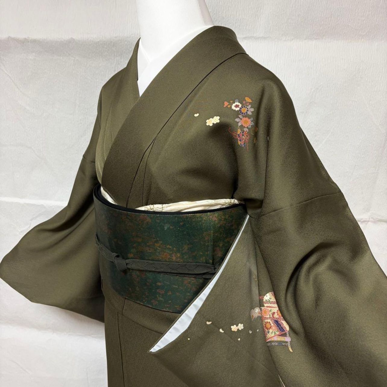 未使用近い 美品 袷 正絹 友禅 やまと 訪問着 フルセット 裄68.5