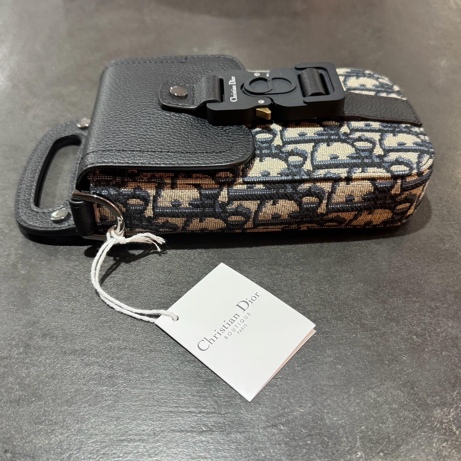 未使用 Dior SADDLE サドル オブリーク バーティカルポーチ ポーチ 