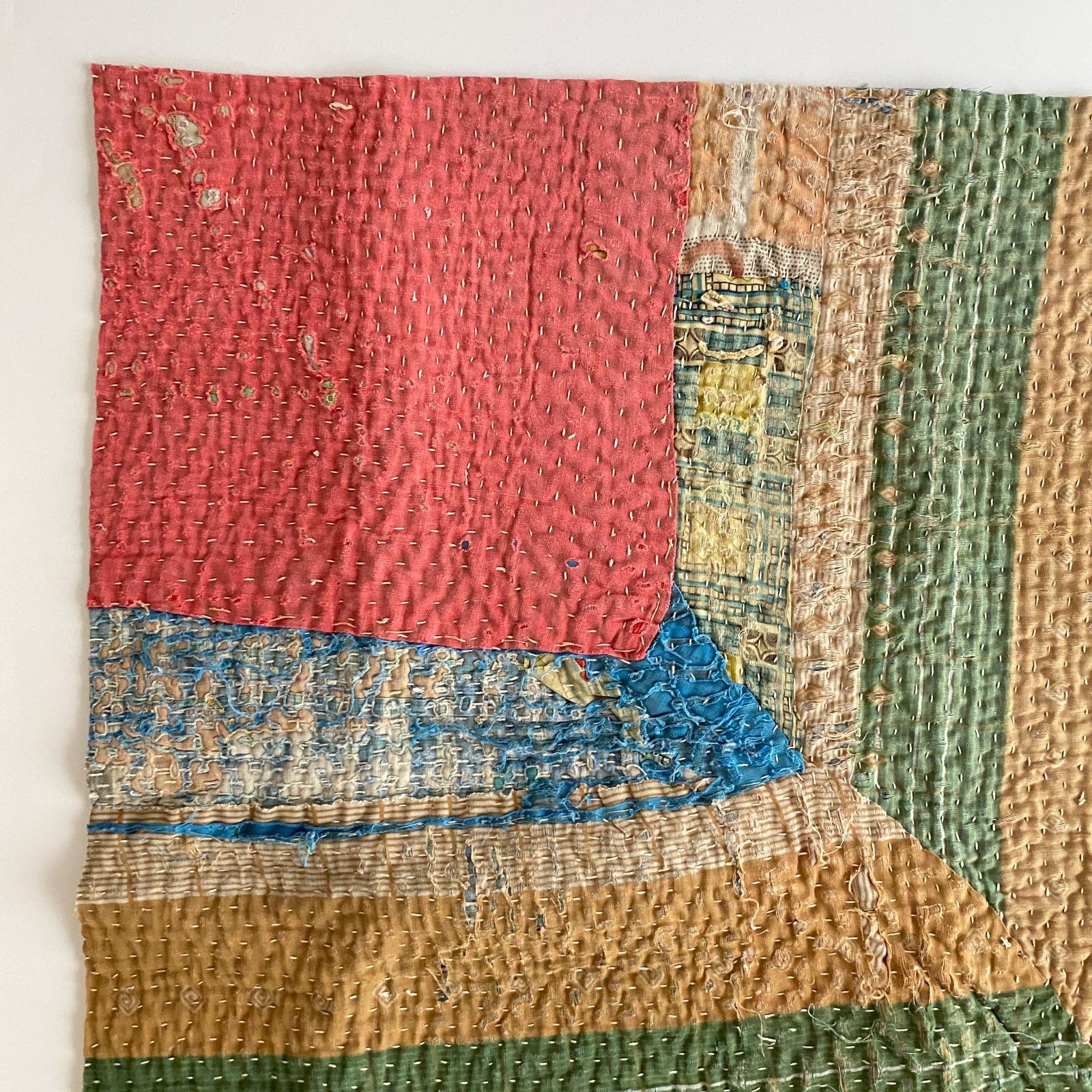 インド ラリーキルト カンタキルト ヴィンテージ パッチワーク ブロックプリント インド ラリーキルト カンタキルト ヴィンテージ パッチワーク