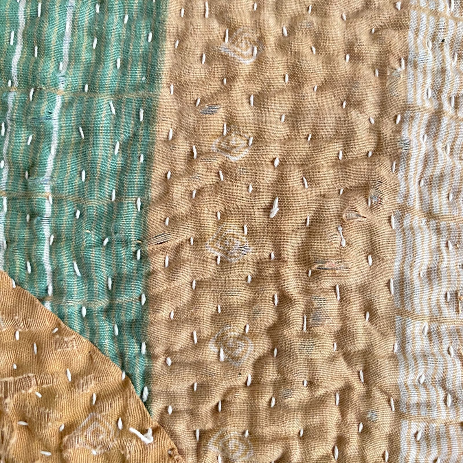 インド ラリーキルト カンタキルト ヴィンテージ パッチワーク ブロックプリント インド ラリーキルト カンタキルト ヴィンテージ パッチワーク