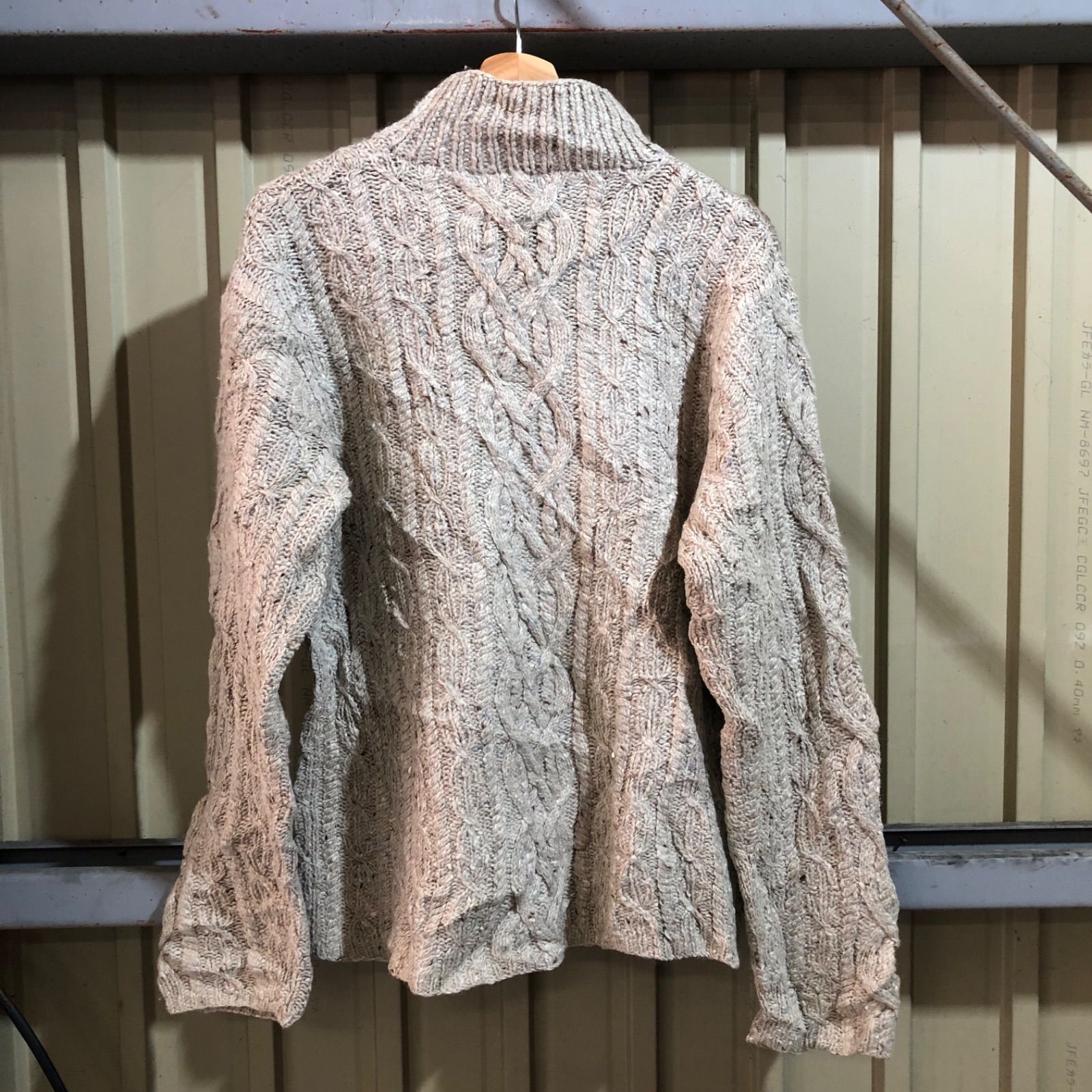1450 LAULEN RALPH LAUREN ハーフジップセーター ベージュ L ローレン 
