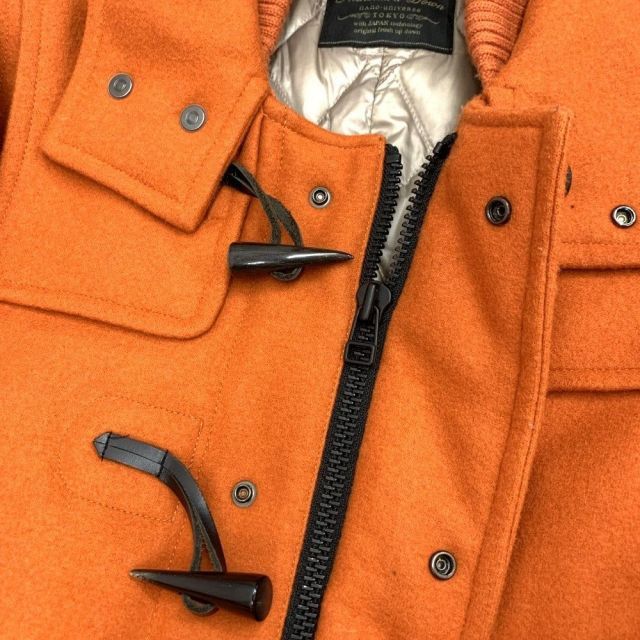 ウール ダッフルコート オレンジ 東京西川 nano・universe ダウンウール ダッフルコート サイズS