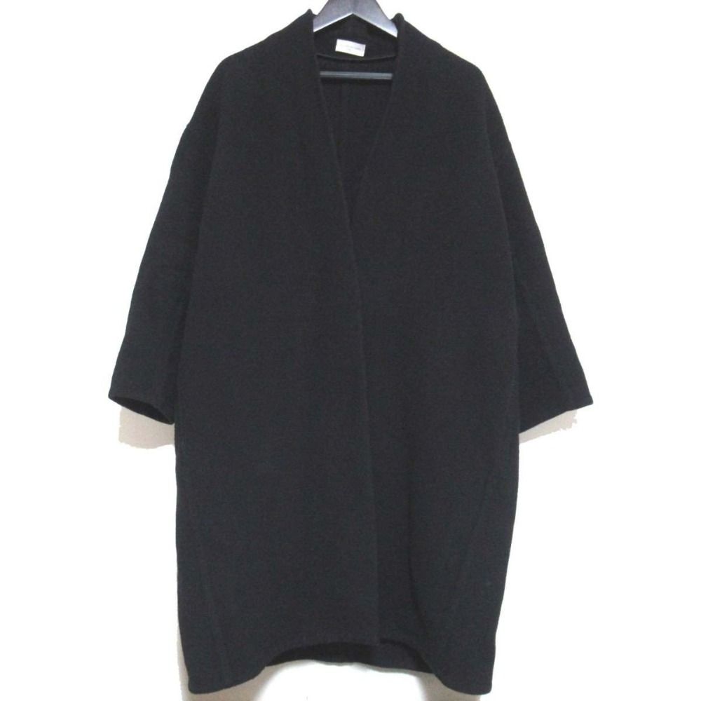 美品 DEUXIEME CLASSE ドゥーズィエムクラス ウール ノーカラー リバー