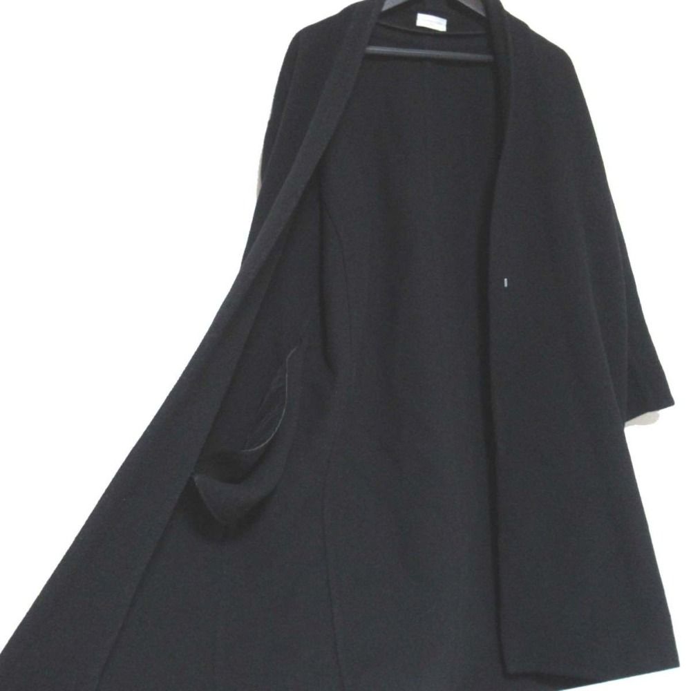 美品 DEUXIEME CLASSE ドゥーズィエムクラス ウール ノーカラー リバー