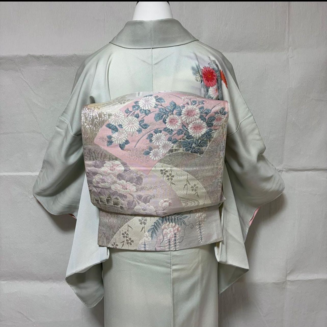 美品　袷　正絹　友禅　訪問着　フルセット　4点　希望者白系ビーズバックプレゼント 未使用近い 美品 袷 正絹 友禅 訪問着 フルセット - メルカリ