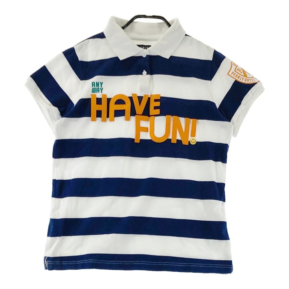 未使用　PEARLY GATES ポロシャツ ゴルフウェア 刺繍 ニコちゃん PEARLY GATES パーリーゲイツ 2020年モデル 半袖ポロシャツ スマイル