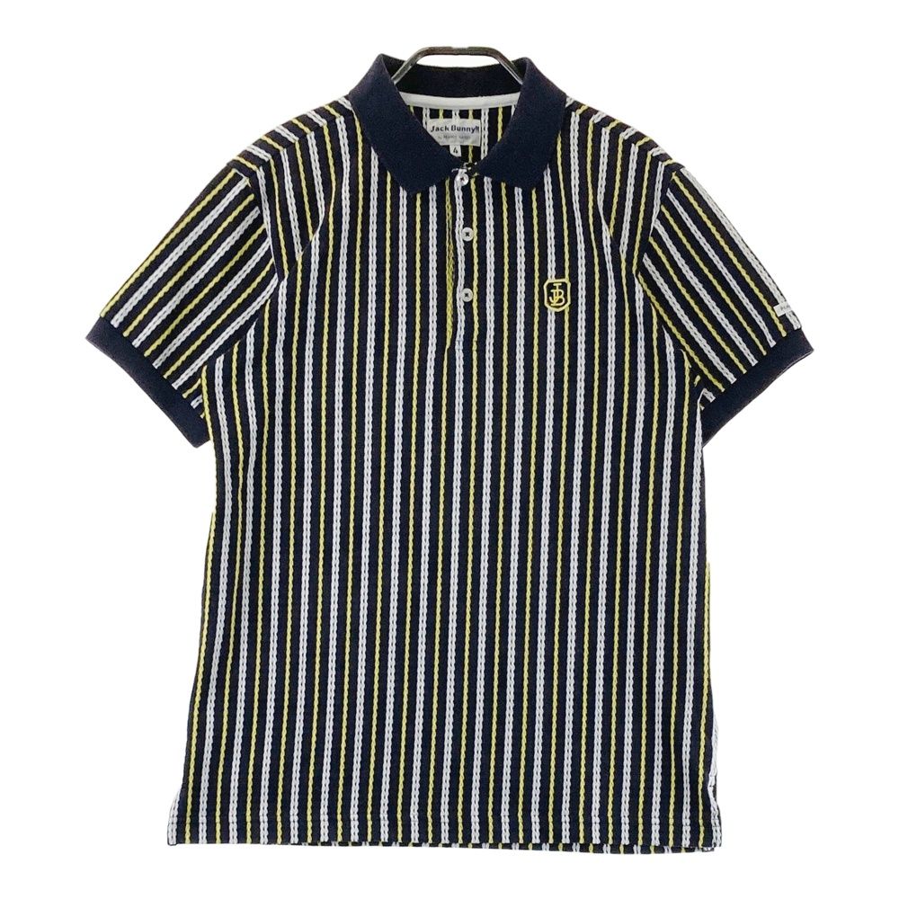 サイズ：4 JACK BUNNY ジャックバニー 半袖ポロシャツ ストライプ柄