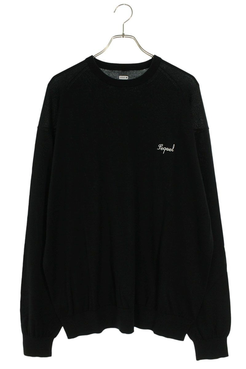 シークエル 25SS SQ-25SS-KN-01 ロゴ刺繍ニット メンズ XL - メルカリ